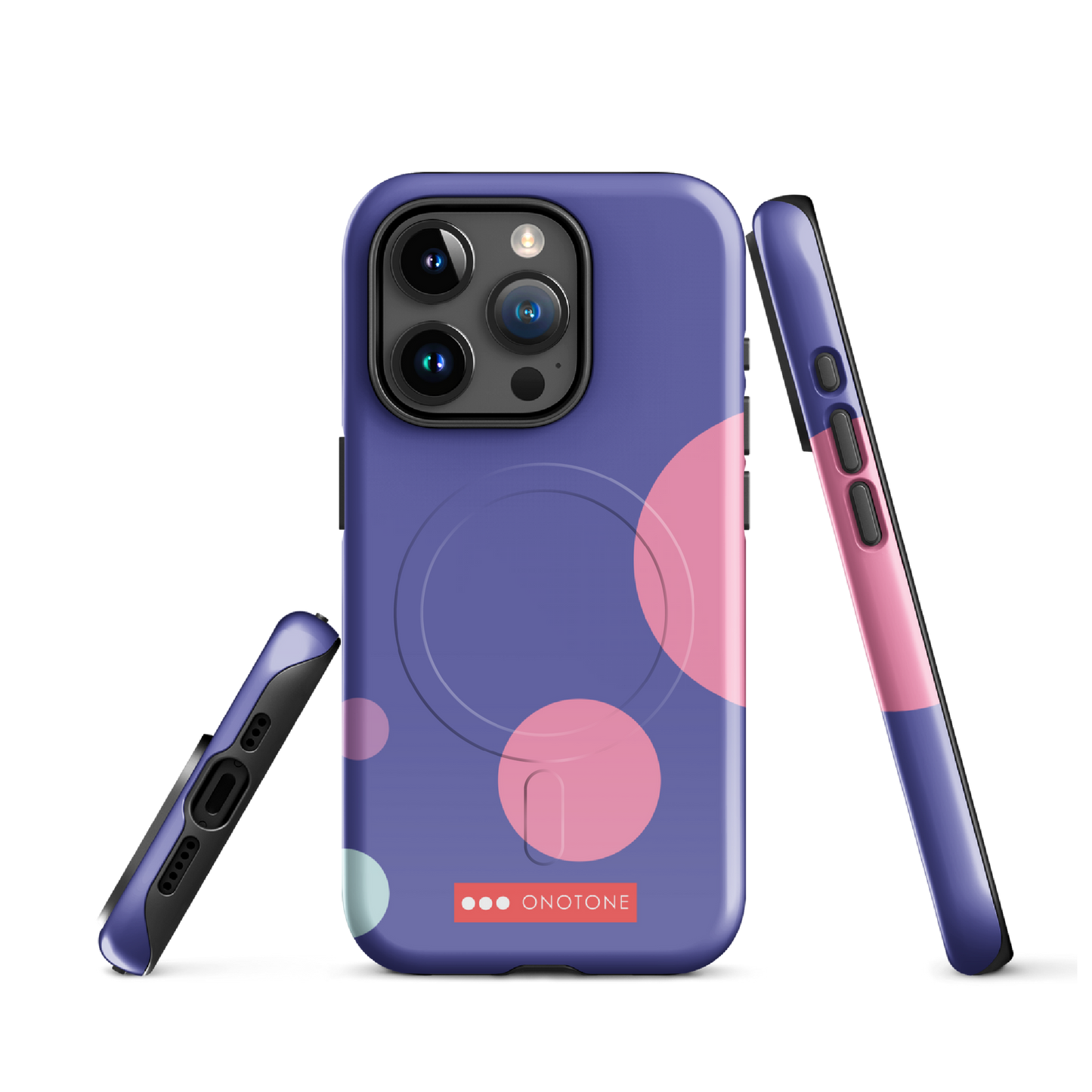 Dual Layer purple modern iPhone® Case