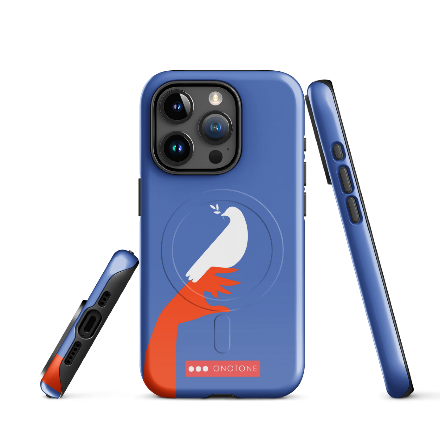Dual Layer blue modern iPhone® Case ( MD-1673)