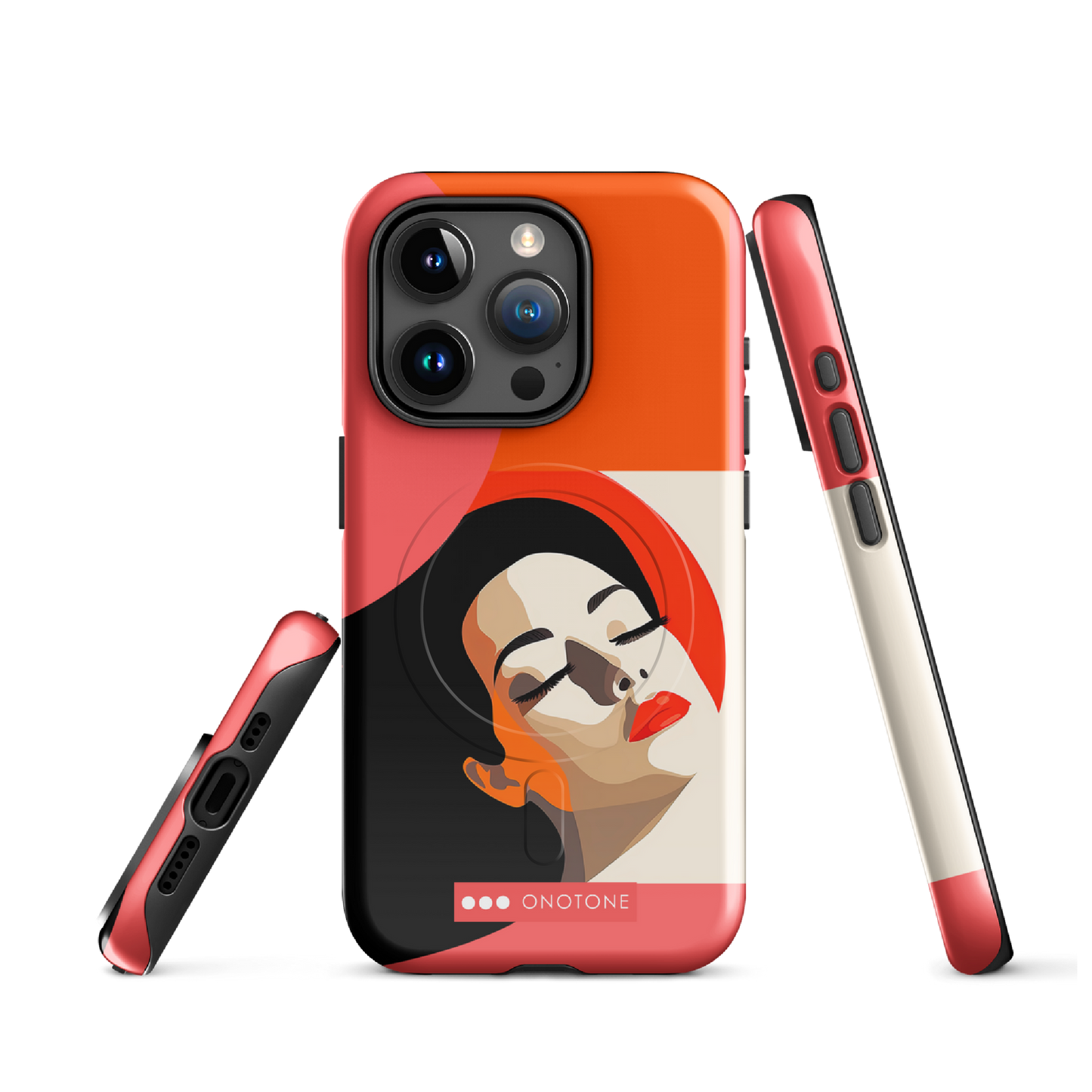 Dual Layer orange modern iPhone® Case ( MD-3857)