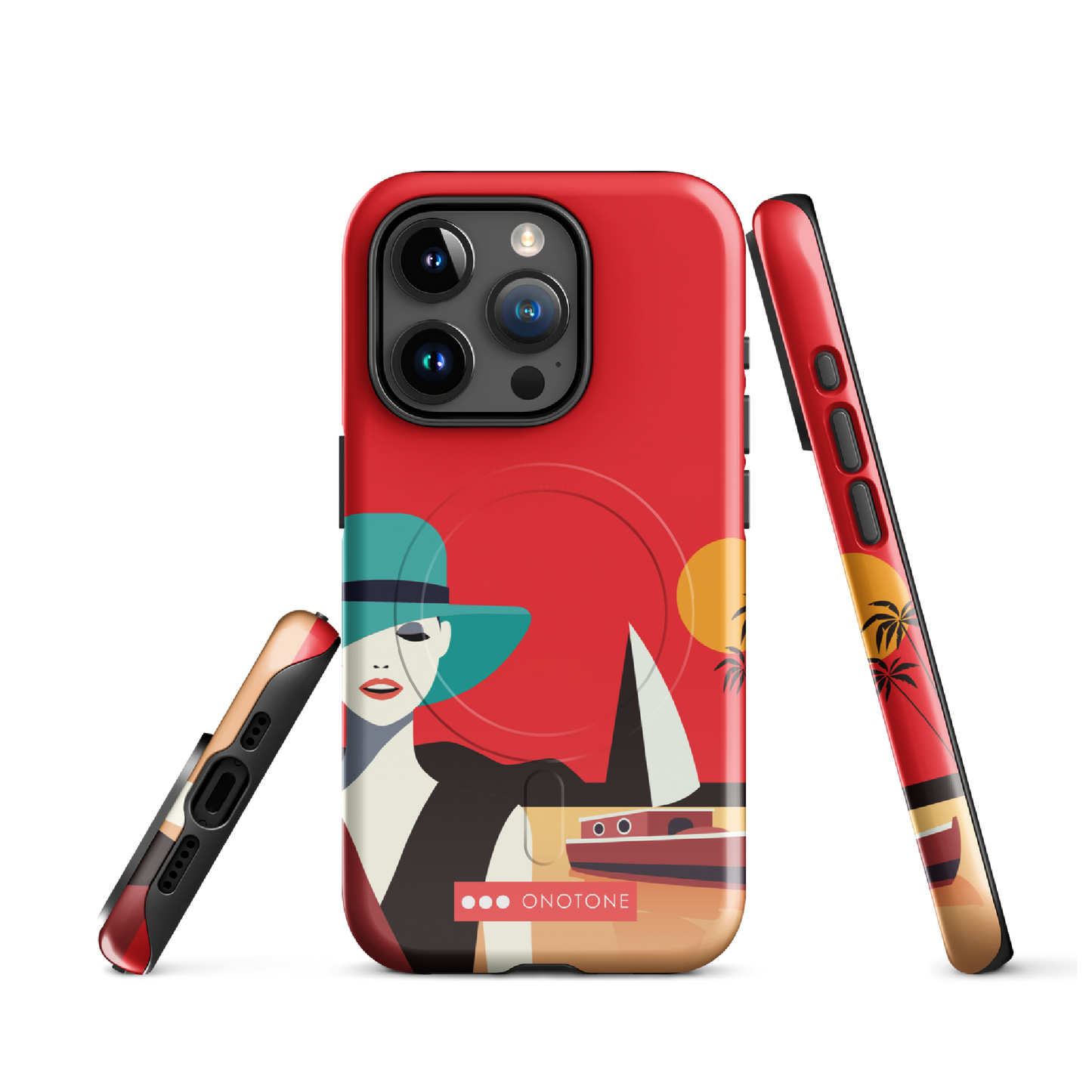 Dual Layer red modern iPhone® Case ( MD-1841)