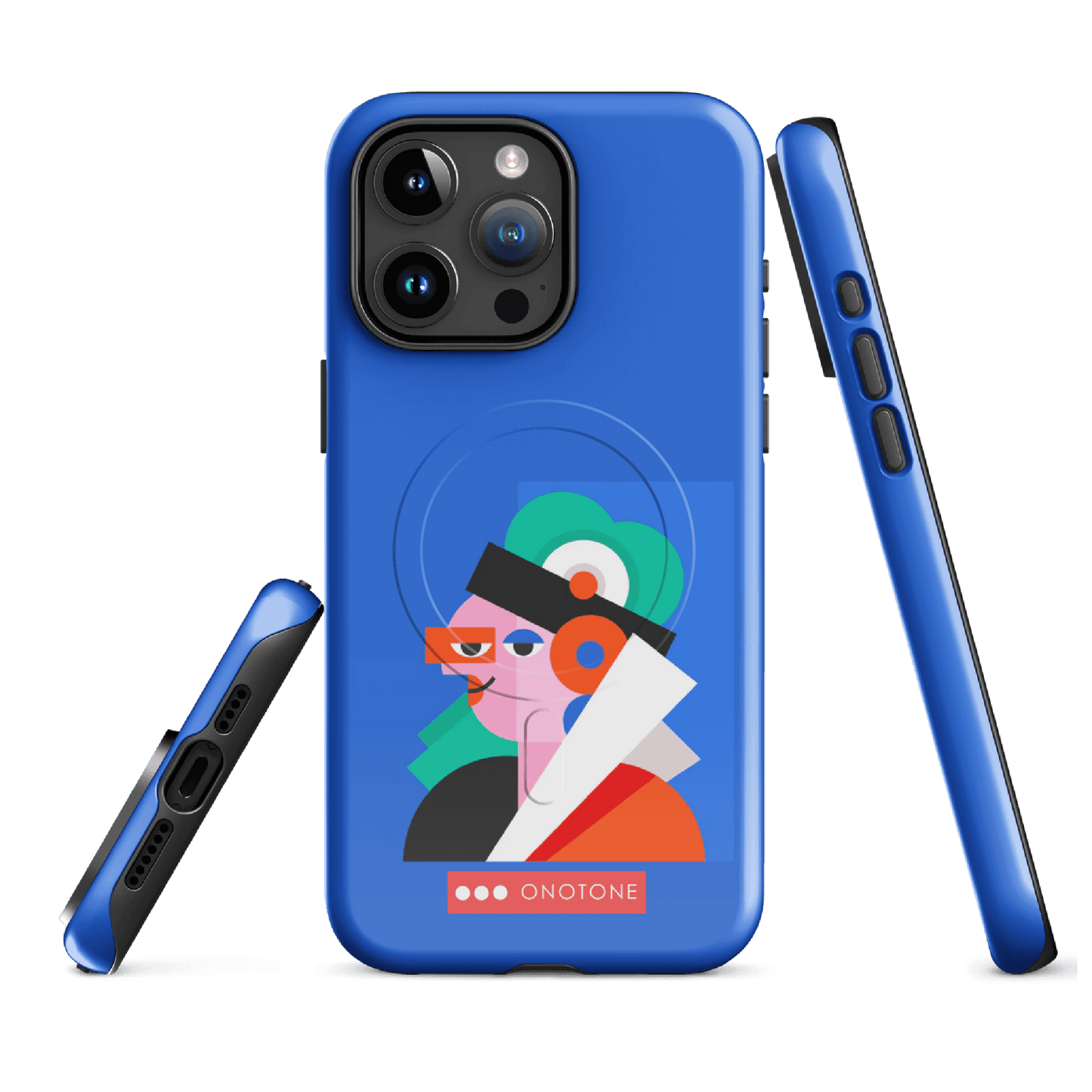 Dual Layer blue modern iPhone® Case ( MD-4071)