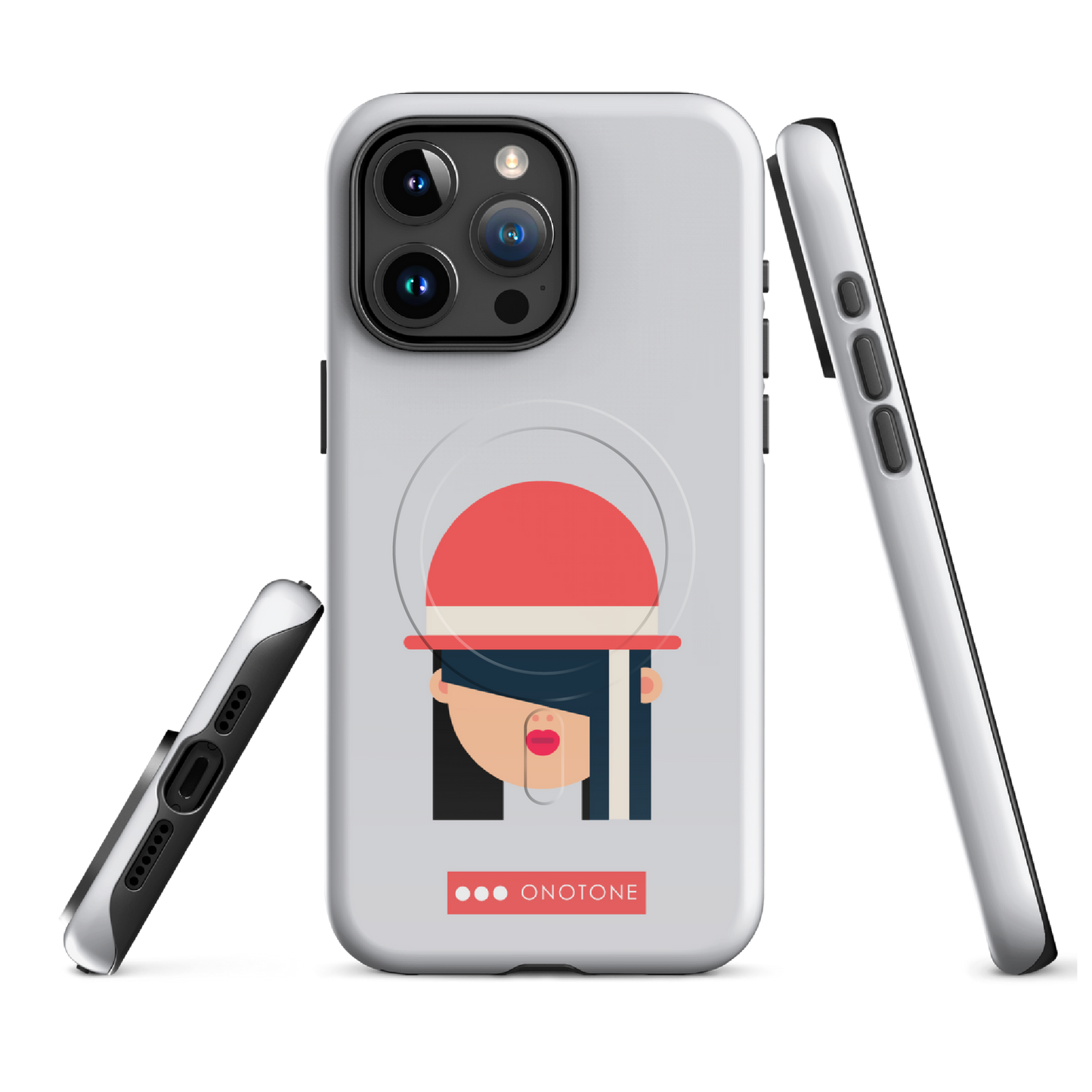 Dual Layer white modern iPhone® Case (MD-9921)