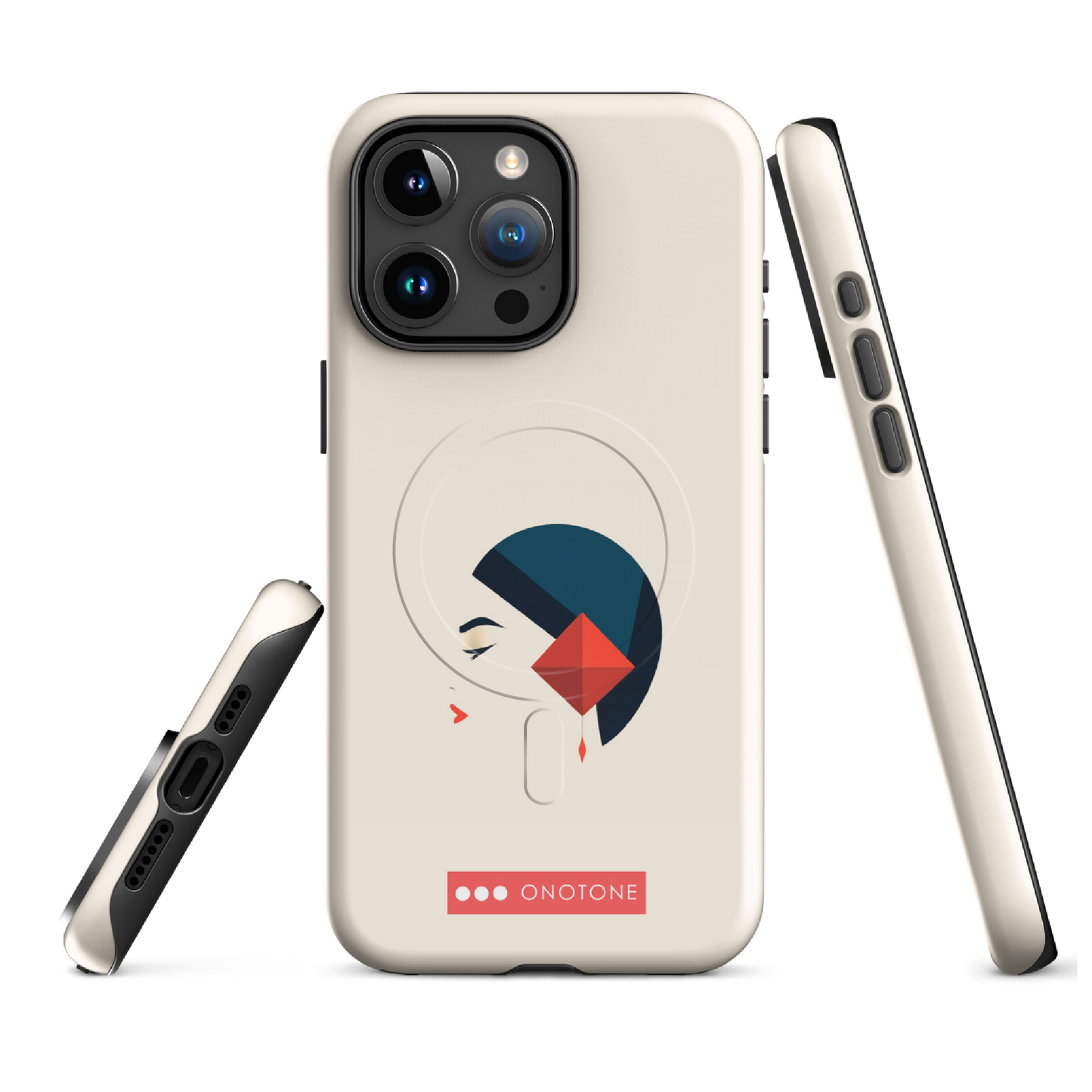 Dual Layer white modern iPhone® Case (MD-9976)