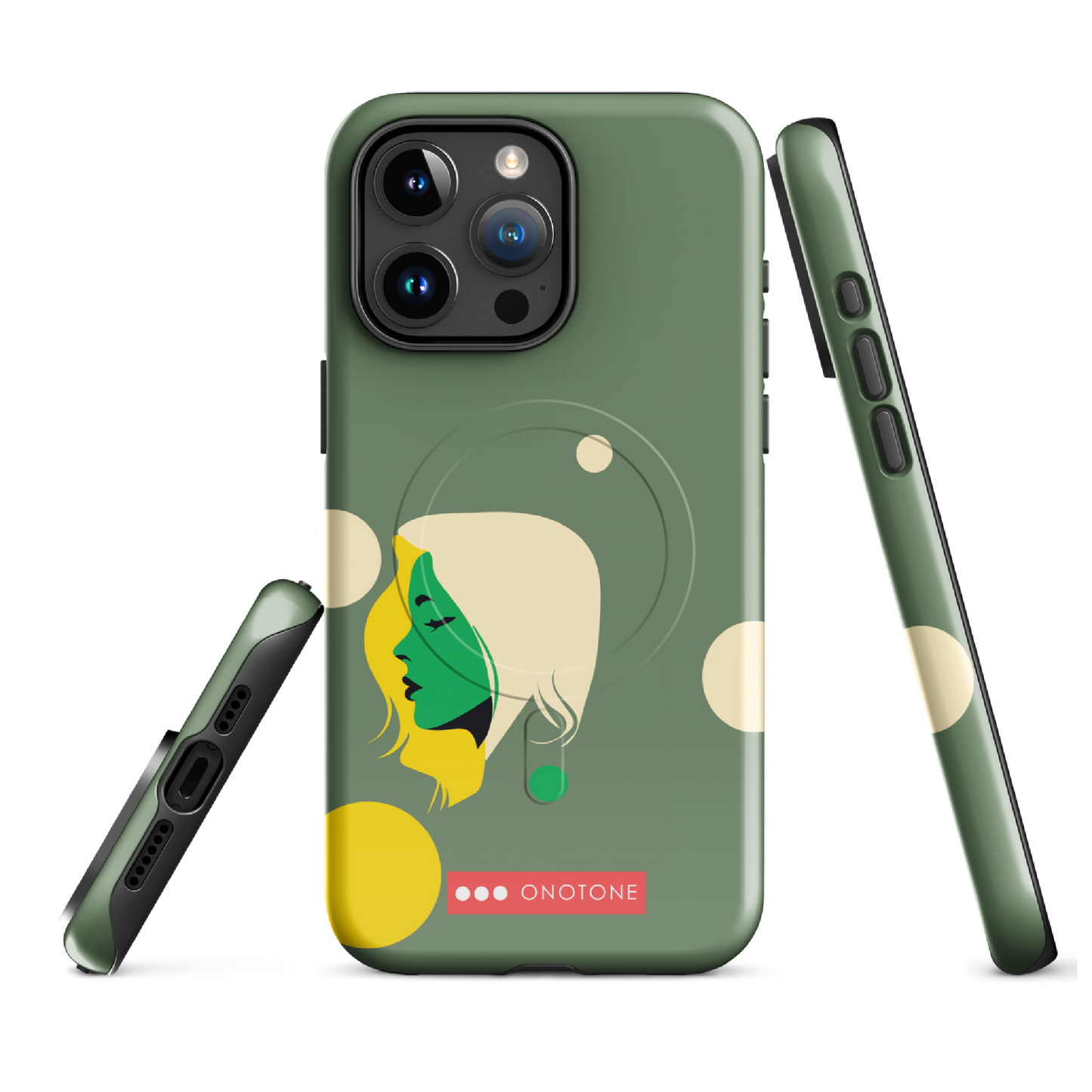 Dual Layer green modern iPhone® Case (MD-9989)