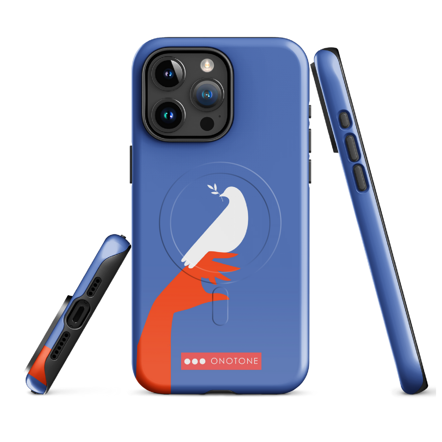 Dual Layer blue modern iPhone® Case ( MD-1673)