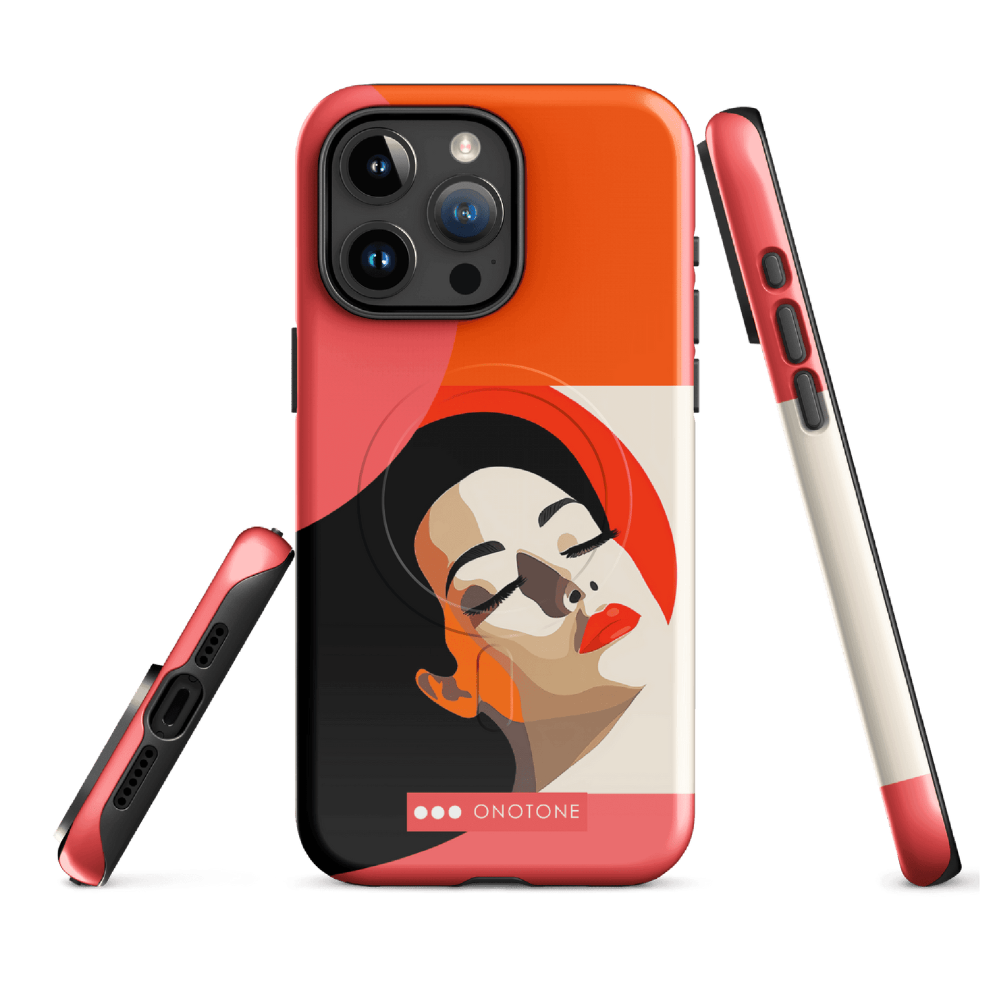 Dual Layer orange modern iPhone® Case ( MD-3857)