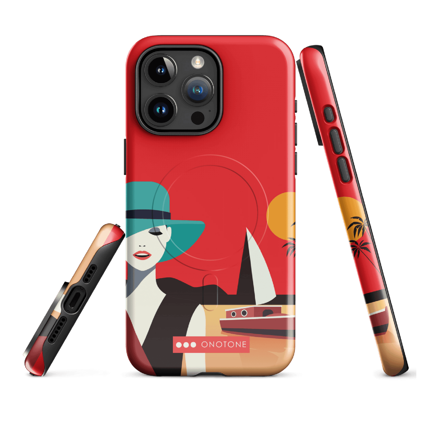 Dual Layer red modern iPhone® Case ( MD-1841)