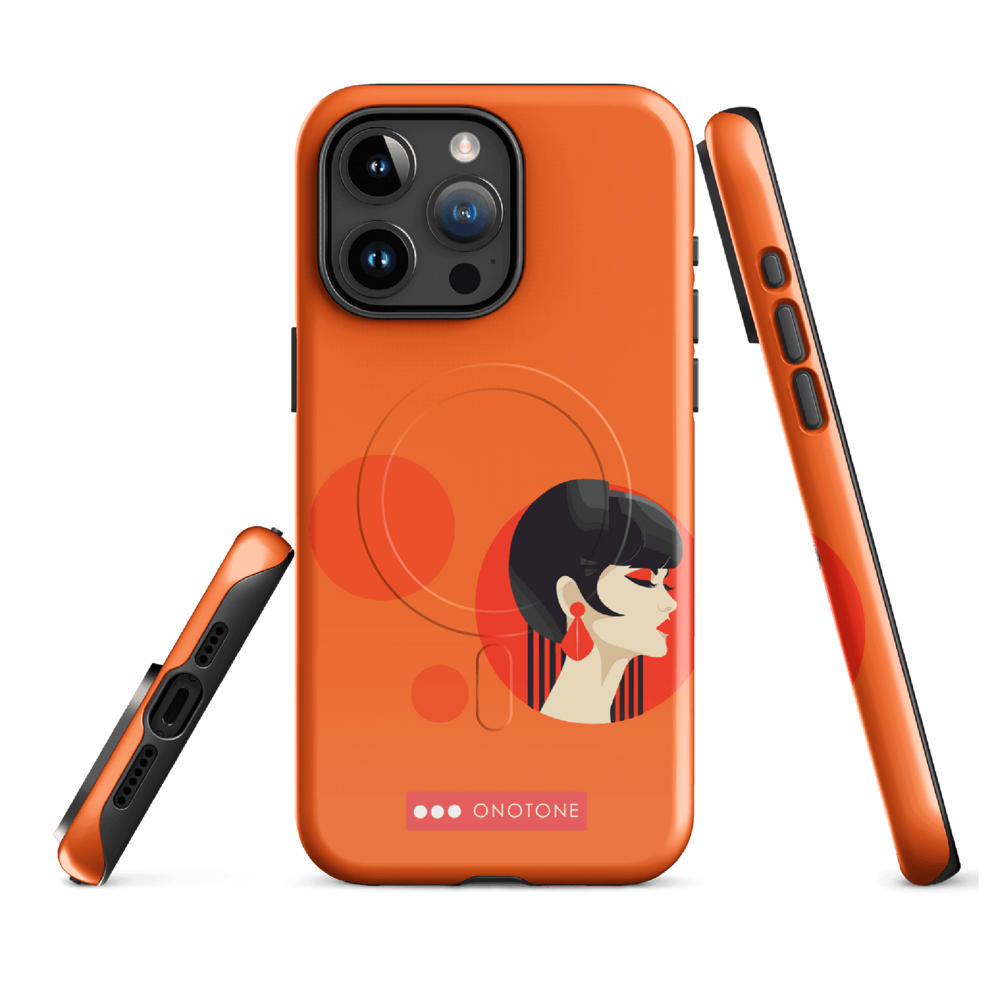 Dual Layer orange modern iPhone® Case ( MD-3801)