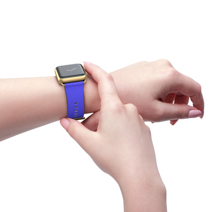 Neon Blue Apple Watch Band worn on wrist