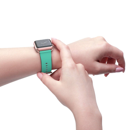 Person wearing NeonLight Blue Apple Watch Band