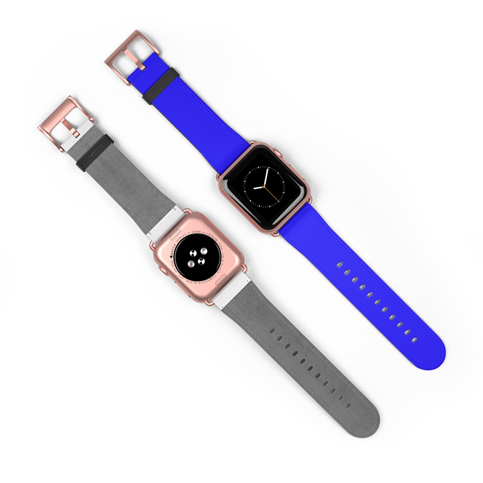 Neon Ultramarine Apple Watch Band rose gold clasp watch