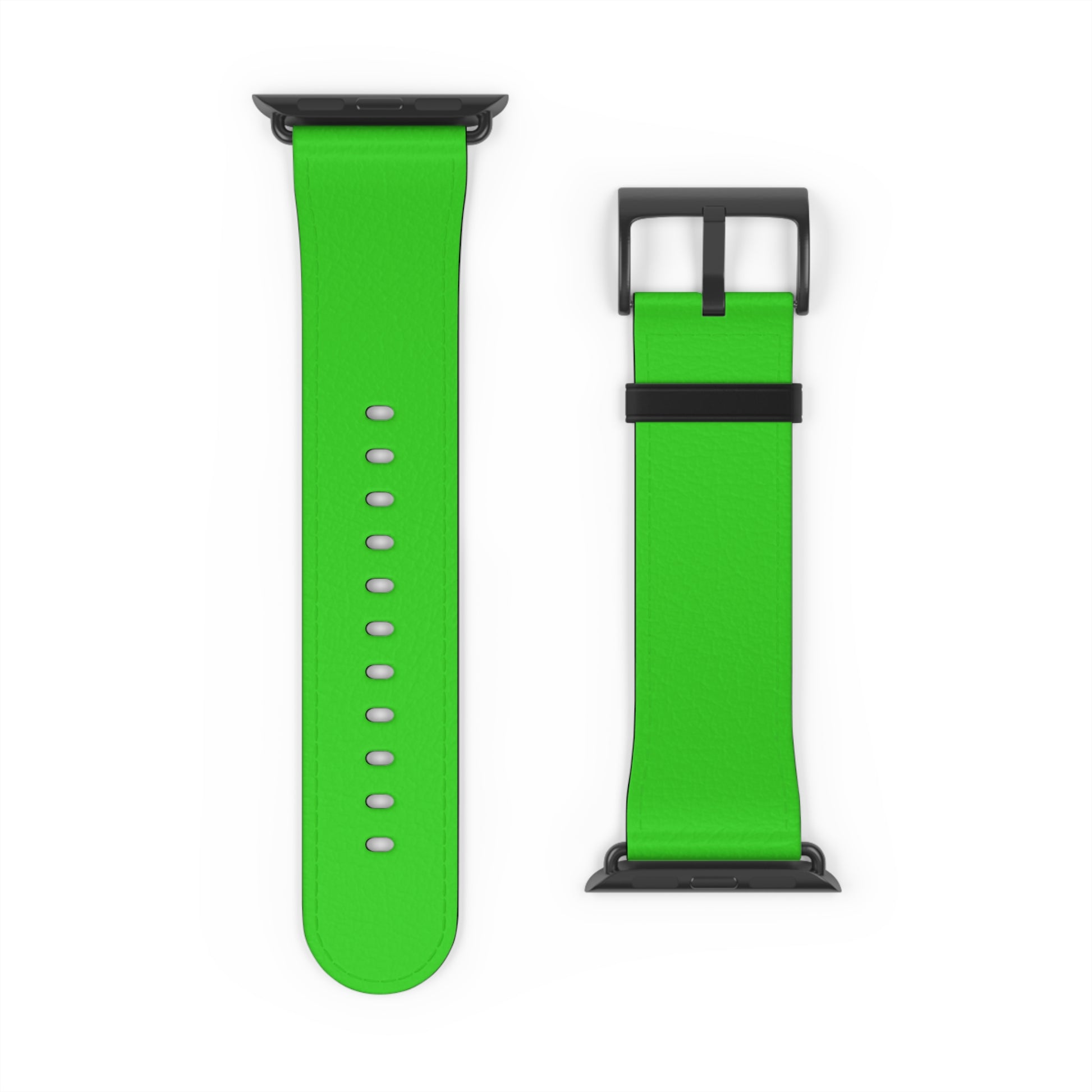 Neon Thyme Green Apple® Watch Band front and back view