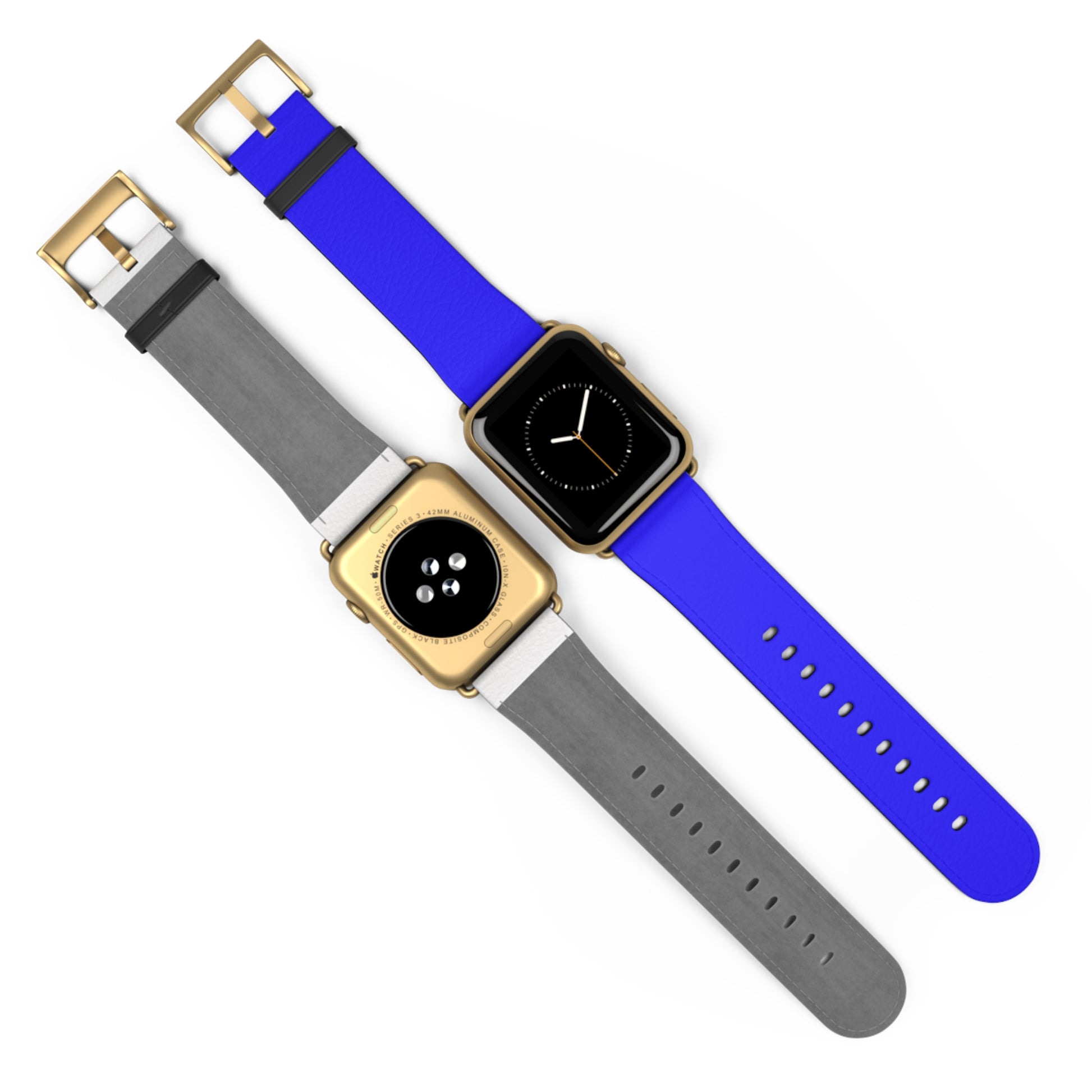 Neon Ultramarine Apple Watch Band gold clasp watch