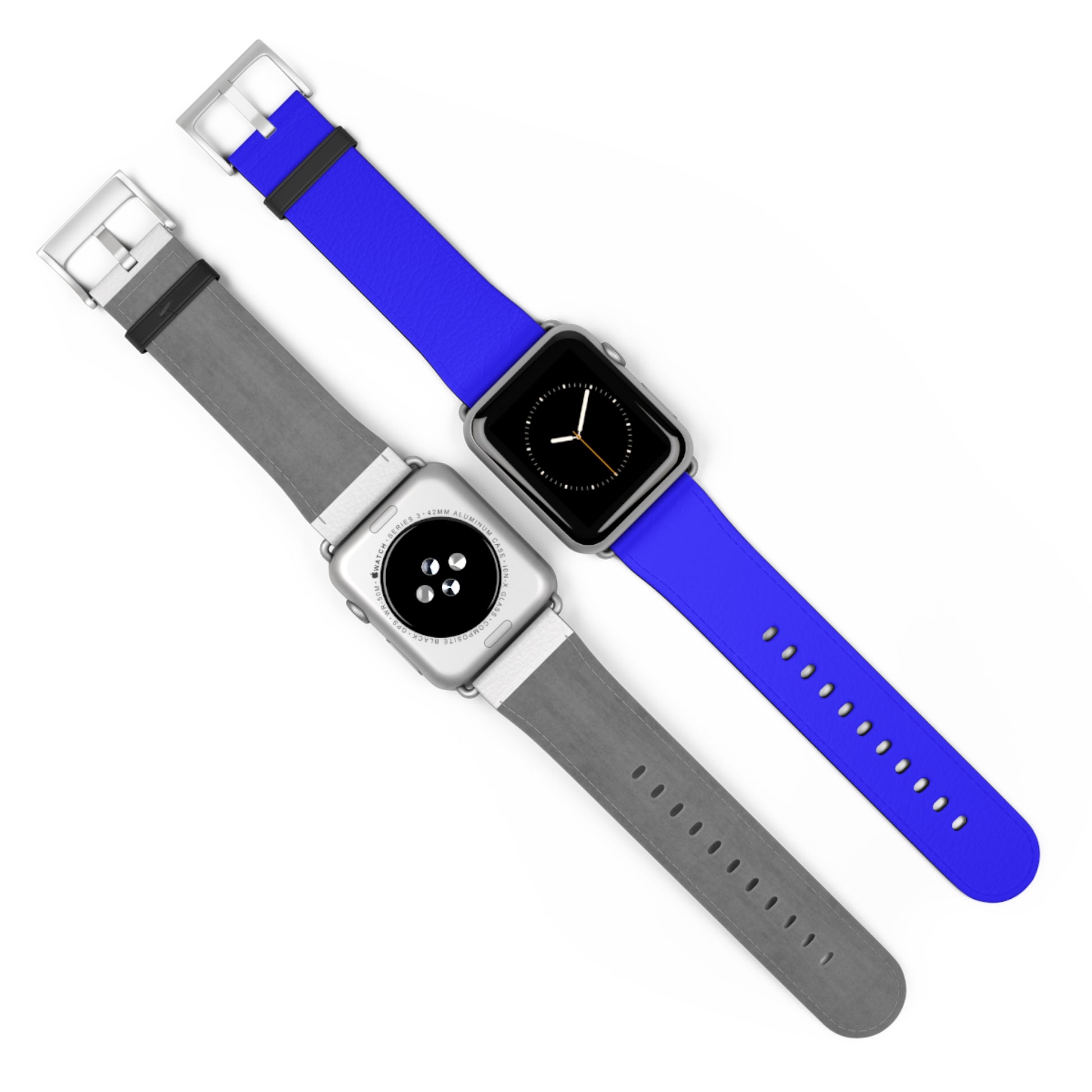 Neon Ultramarine Apple Watch Band silver clasp wrist