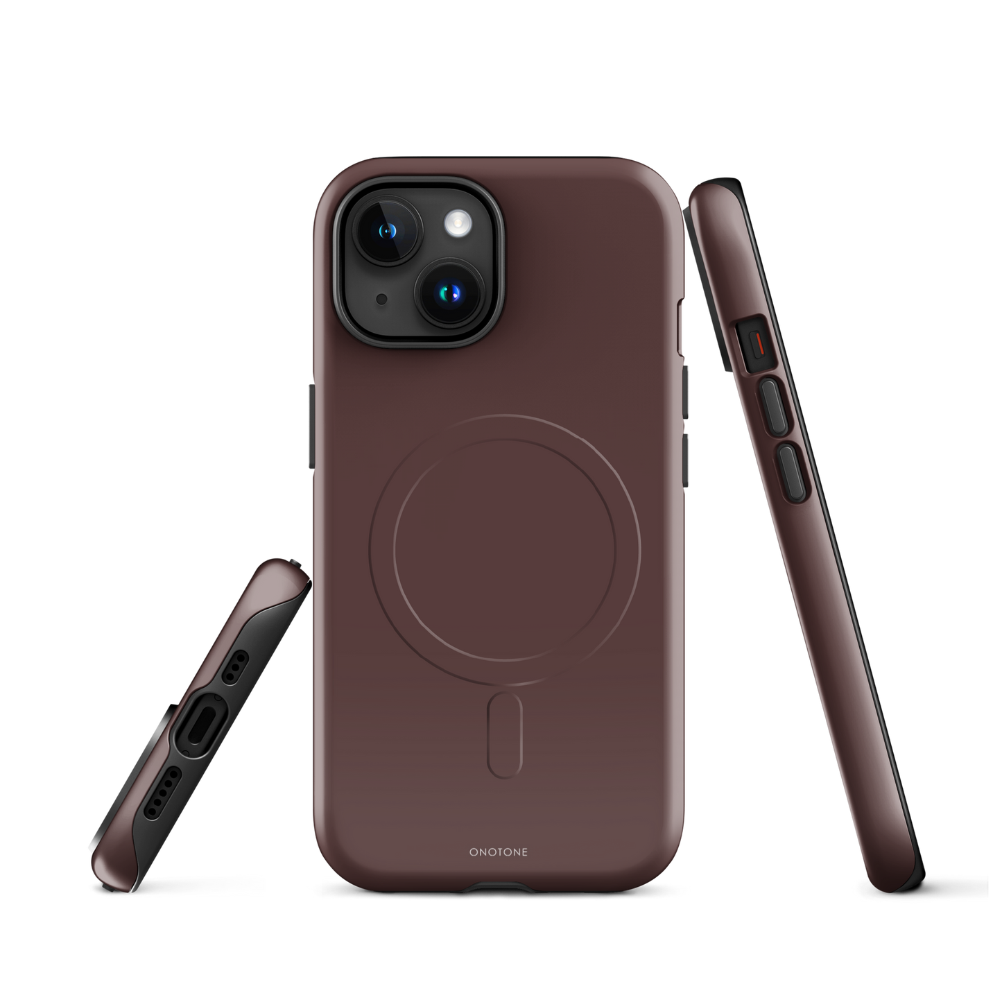 GRAY MINIMALIST IPHONE® CASE - PANTONE® BITTER CHOCOLATE