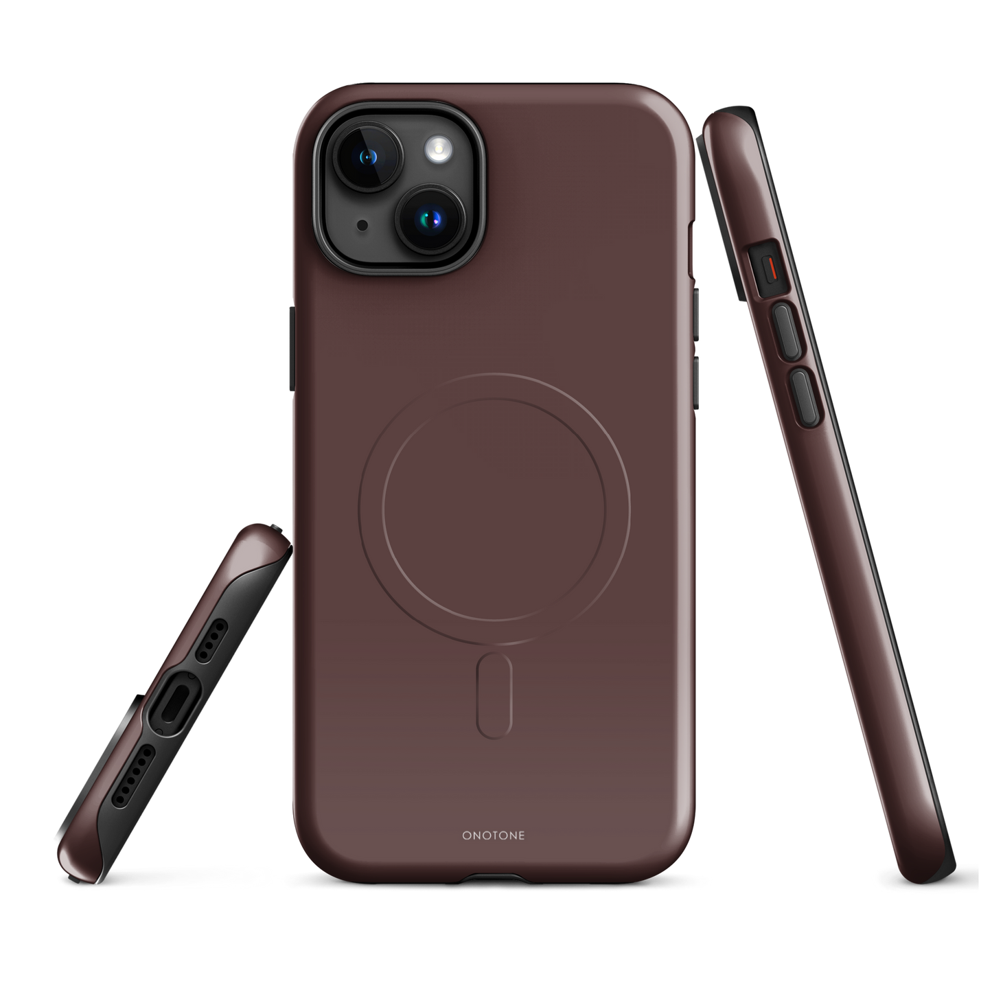 GRAY MINIMALIST IPHONE® CASE - PANTONE® BITTER CHOCOLATE