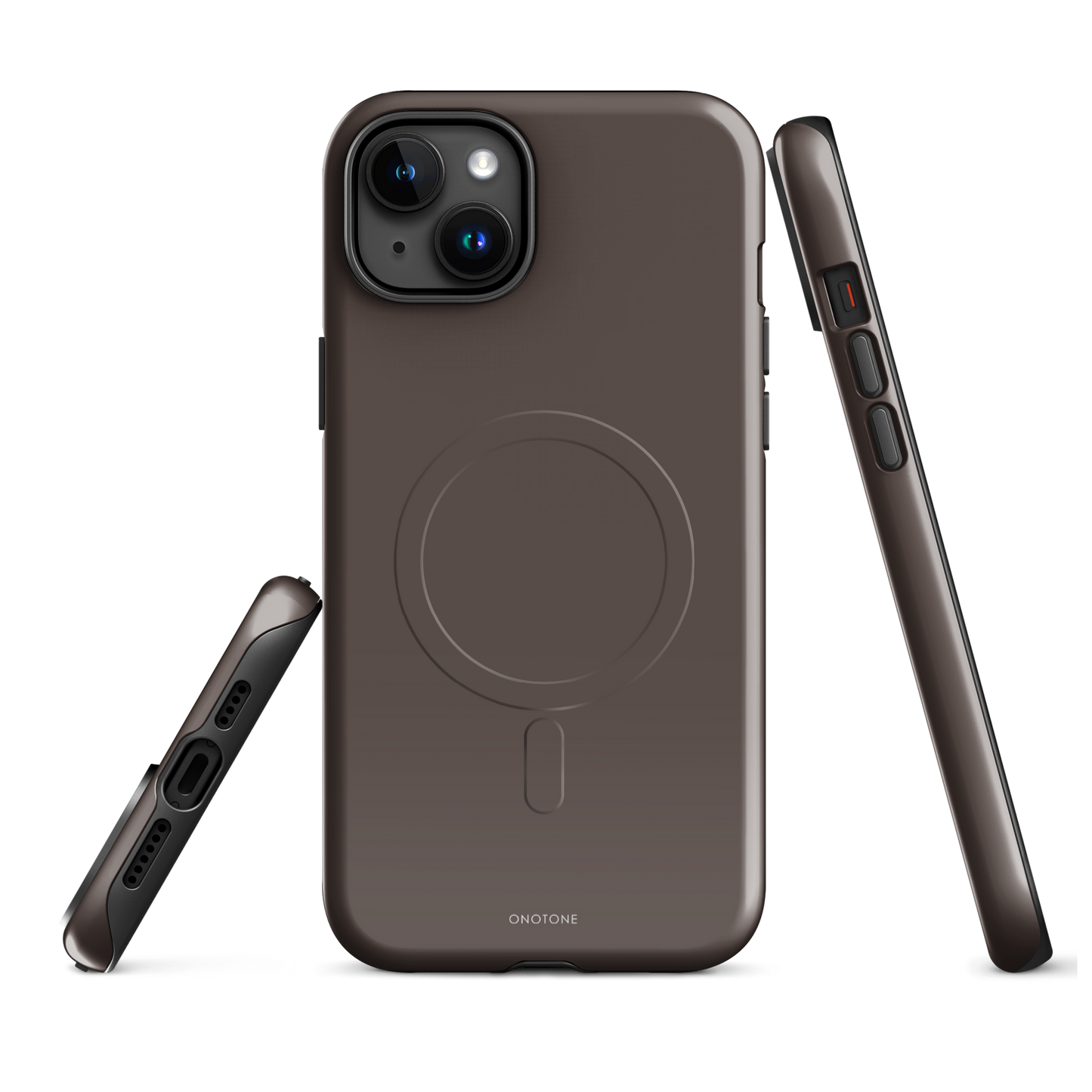 GRAY MINIMALIST IPHONE® CASE - PANTONE® CHOCOLATE BROWN