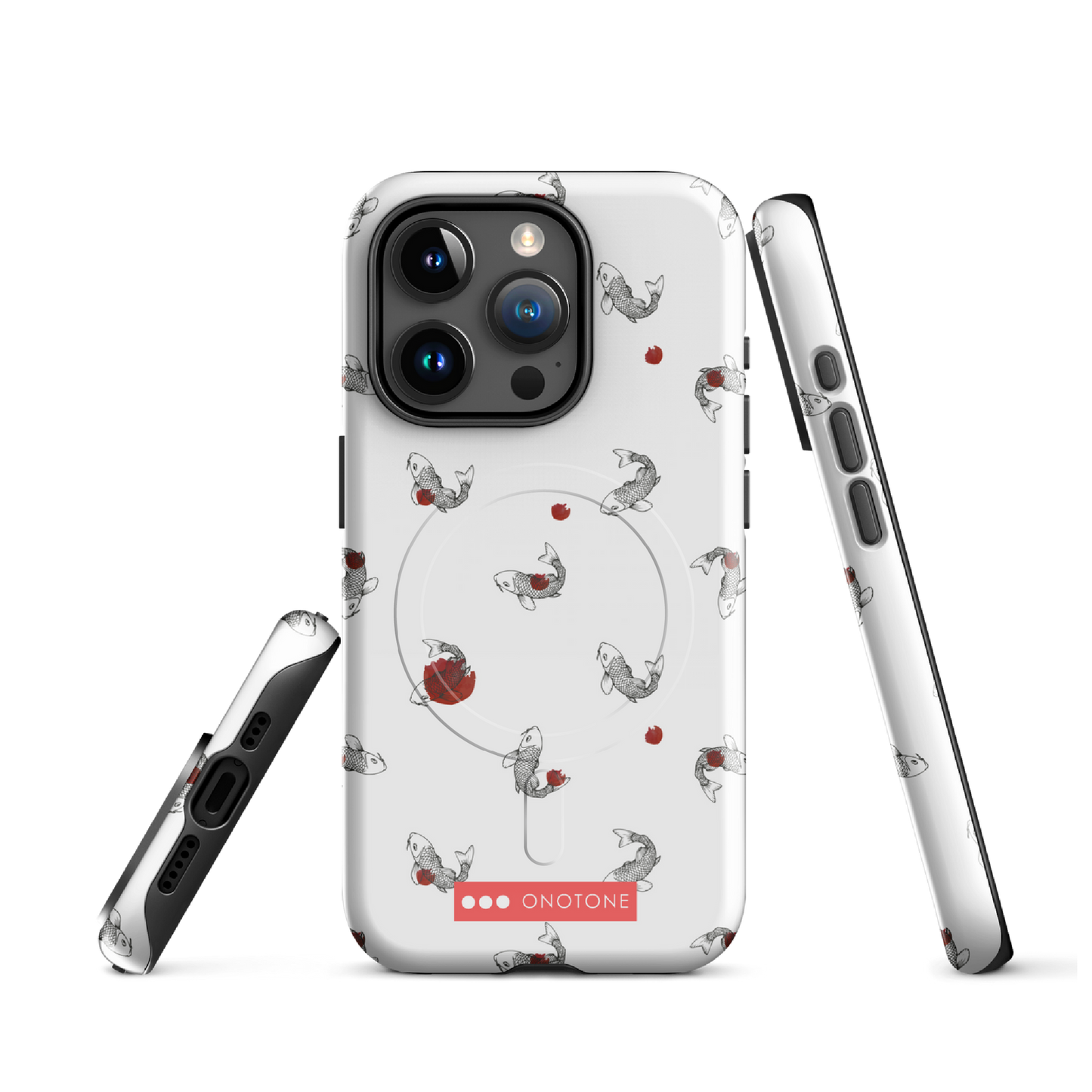 Japanese design indigo iPhone® Case with Koi patterns  (IND-038)
