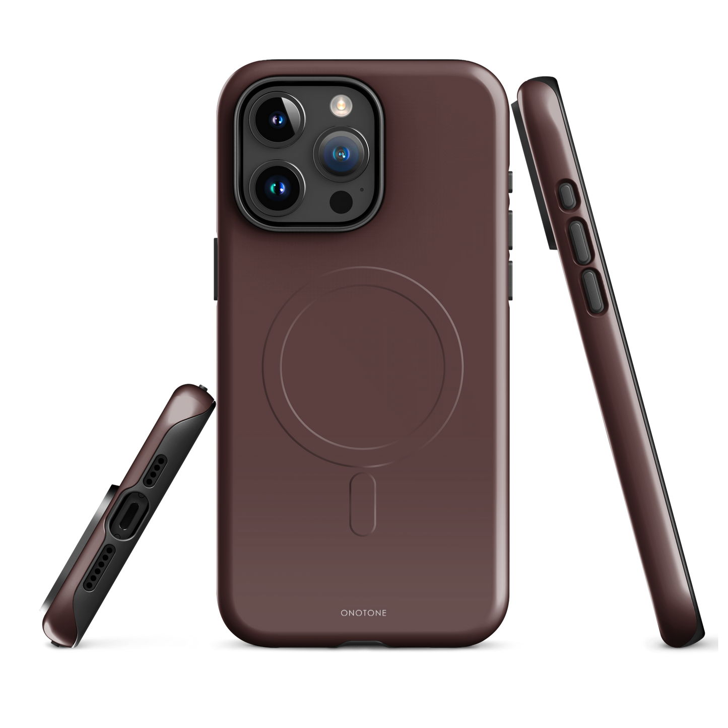 GRAY MINIMALIST IPHONE® CASE - PANTONE® BITTER CHOCOLATE