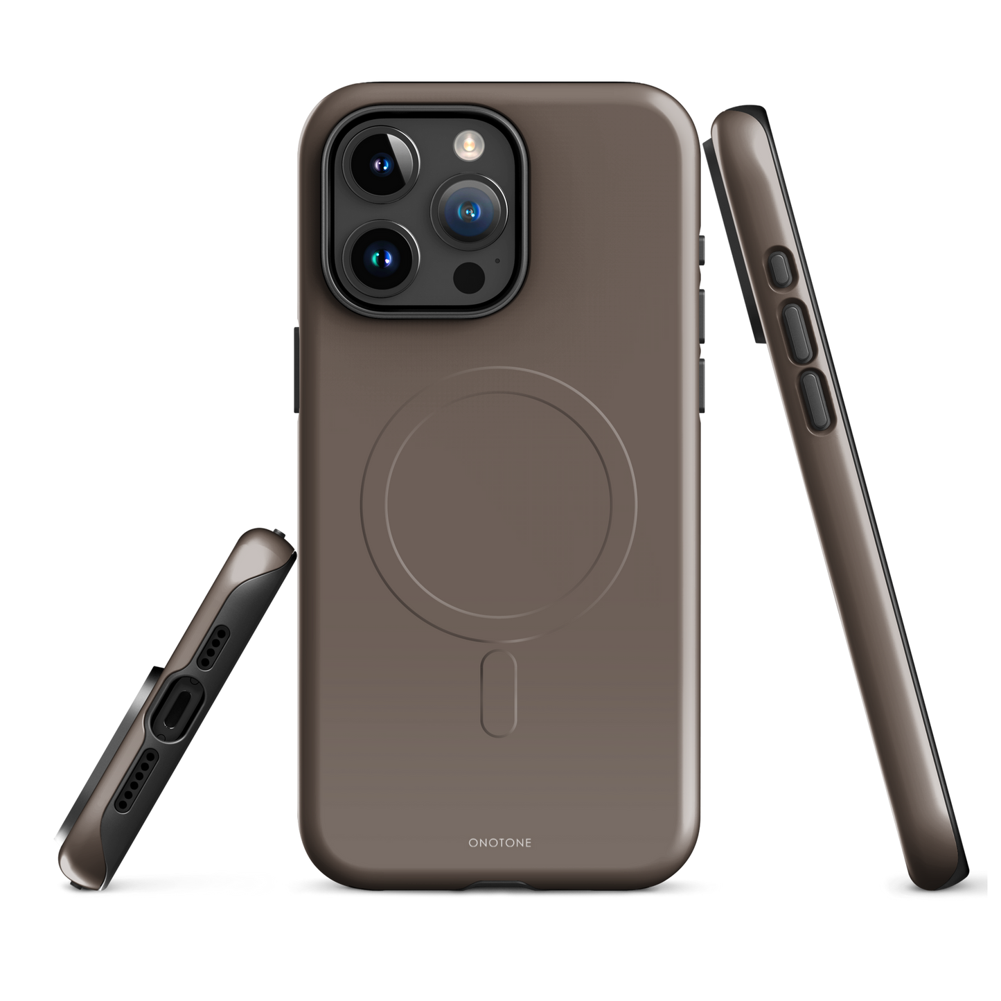 GRAY MINIMALIST IPHONE® CASE - PANTONE® CHOCOLATE CHIP
