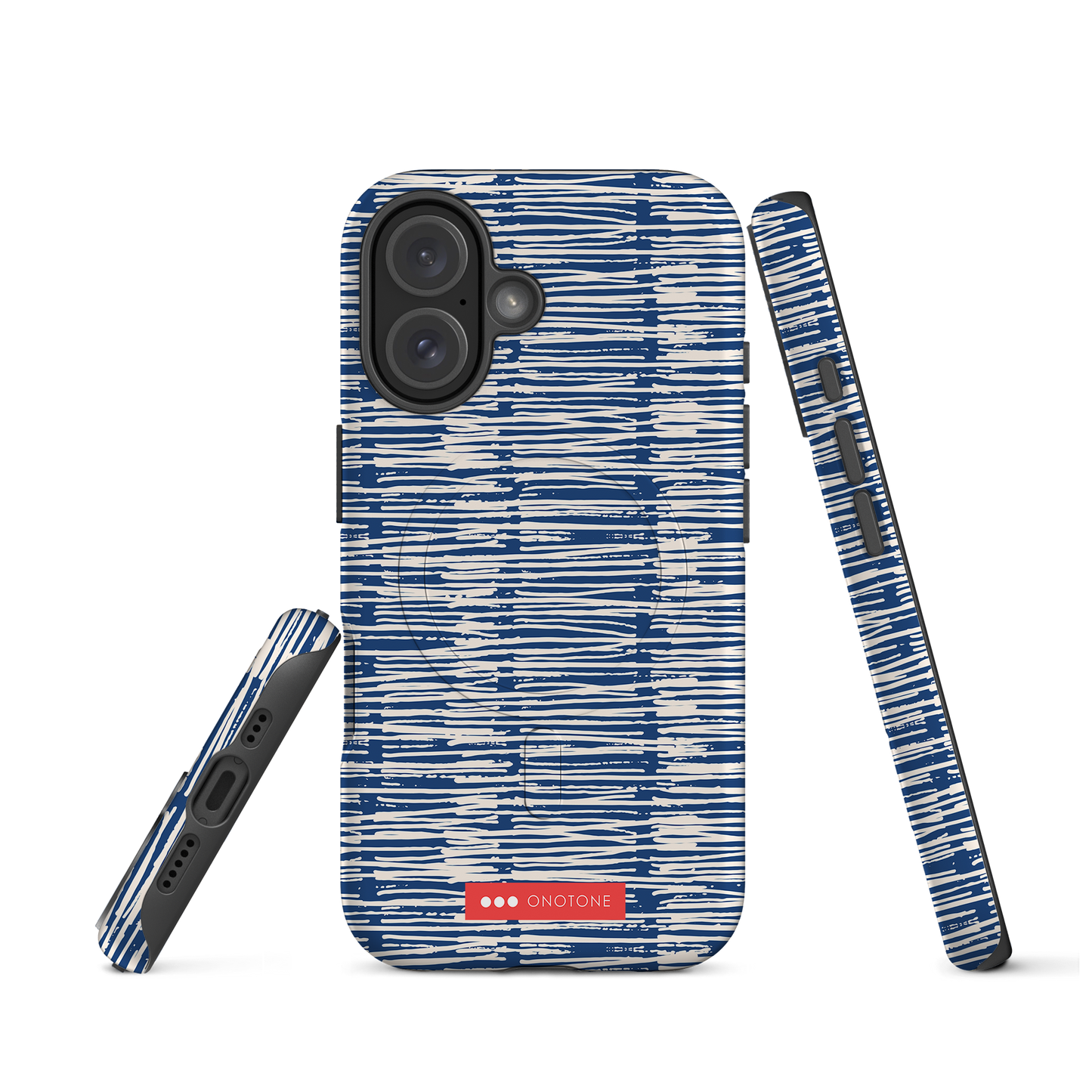 Japanese design indigo iPhone® Case with bluepatterns