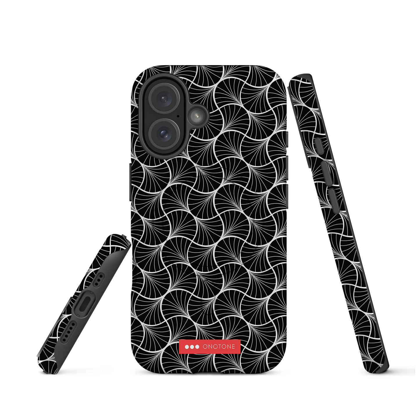 Japanese design indigo iPhone® Case with ginkgo patterns