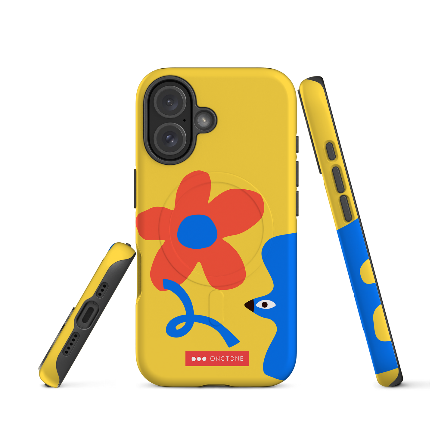 Dual Layer yellow modern iPhone® Case