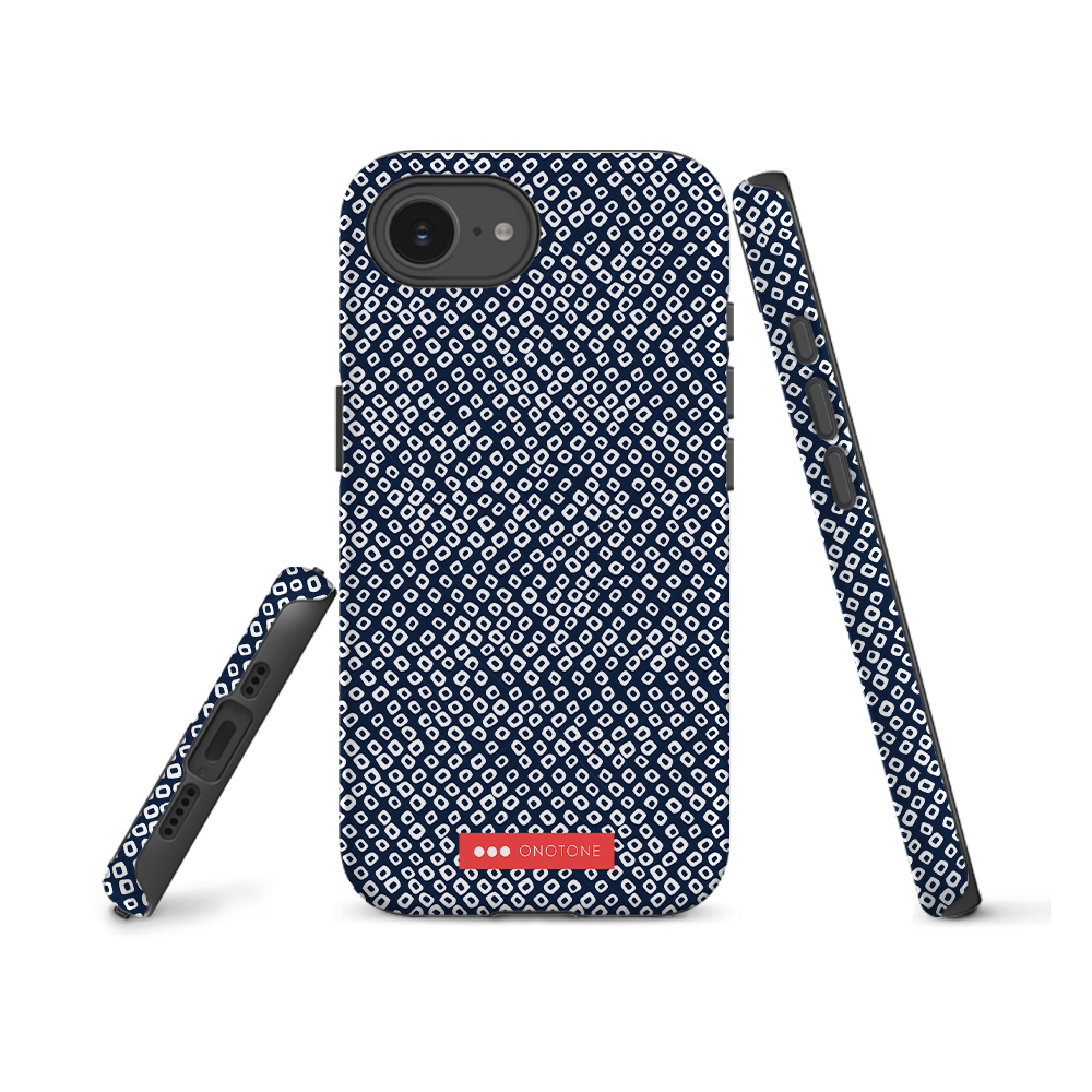 Japanese design indigo iPhone® Case with dotted patterns (IND-004)