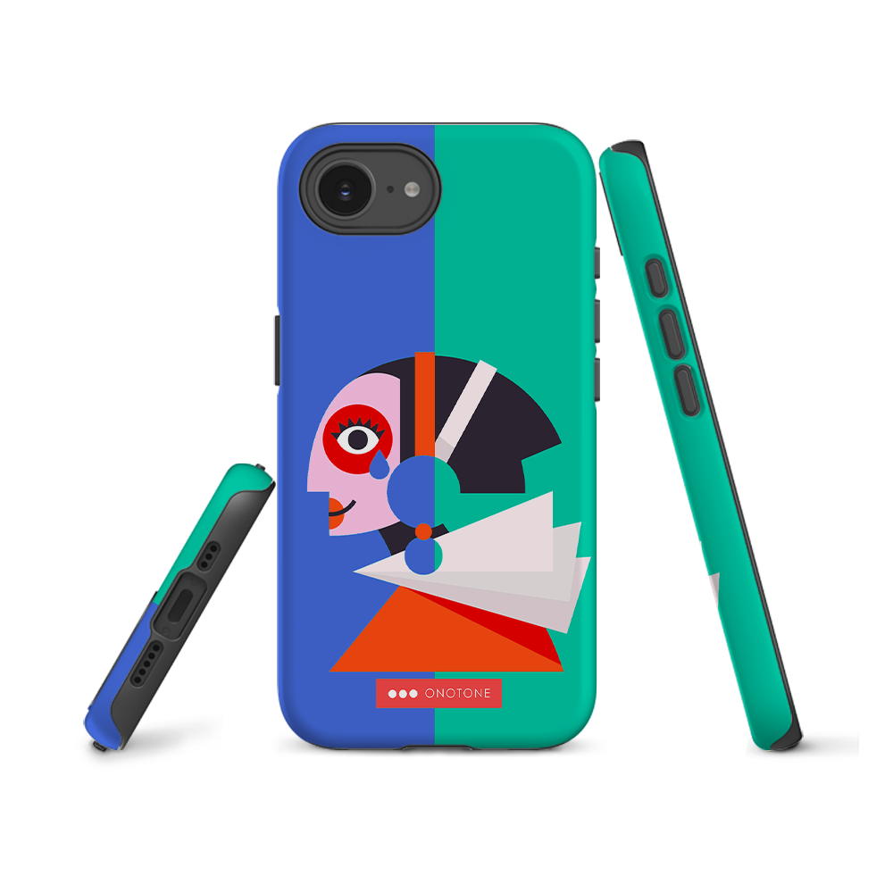 Dual Layer green modern iPhone® Case