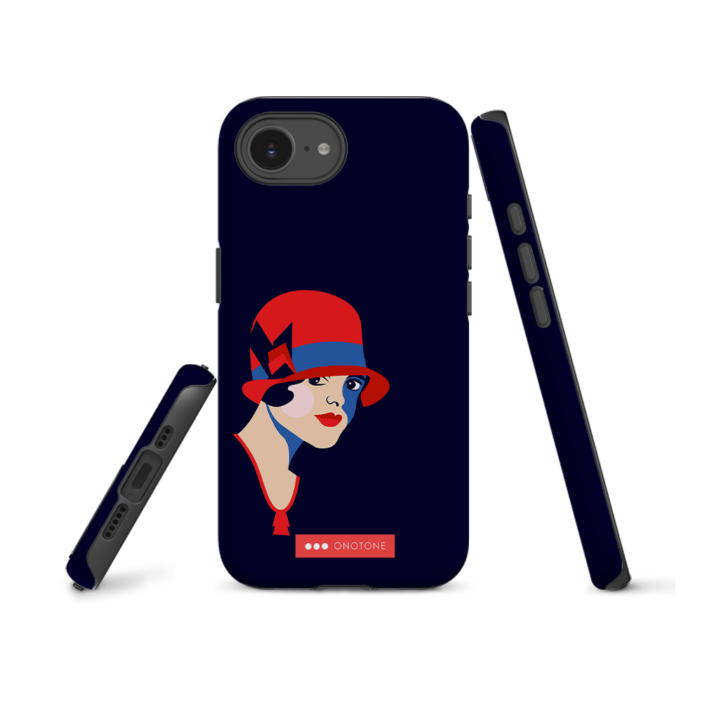 Dual Layer dark blue modern iPhone® Case