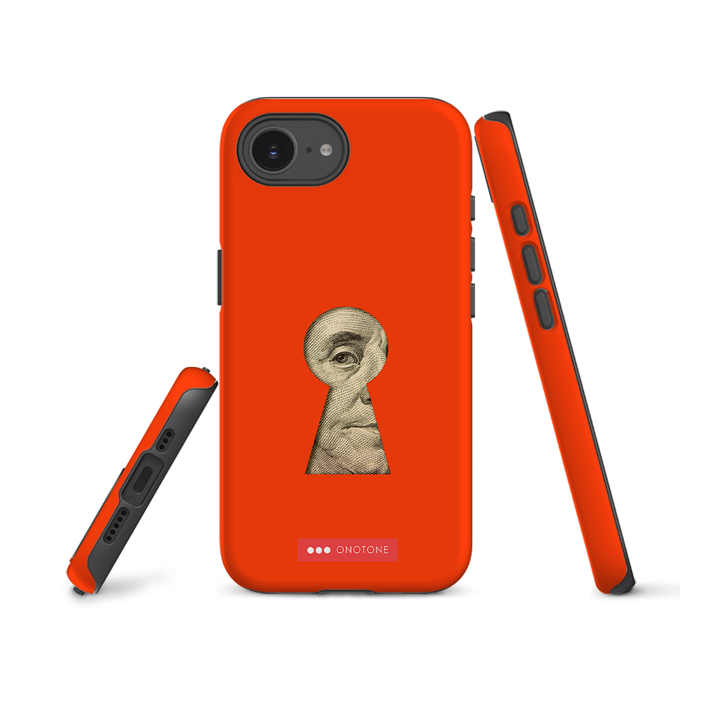 Dual Layer red modern iPhone® Case
