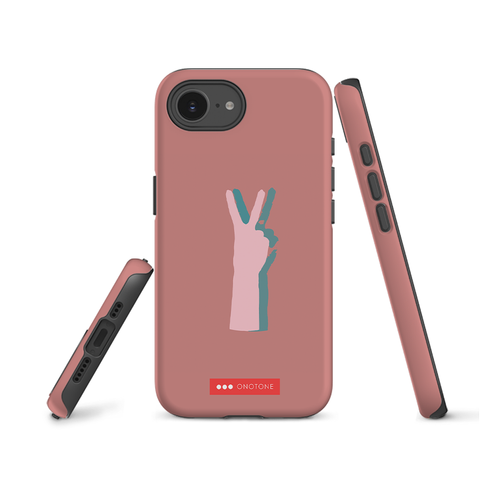 Dual Layer peace out modern iPhone® Case