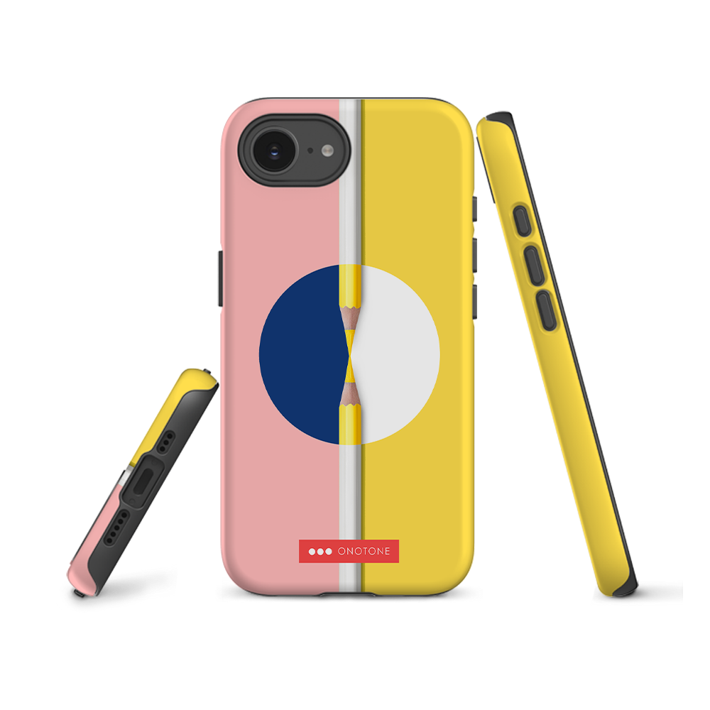Dual Layer pink & yellow modern iPhone® Case ( MD-2401)