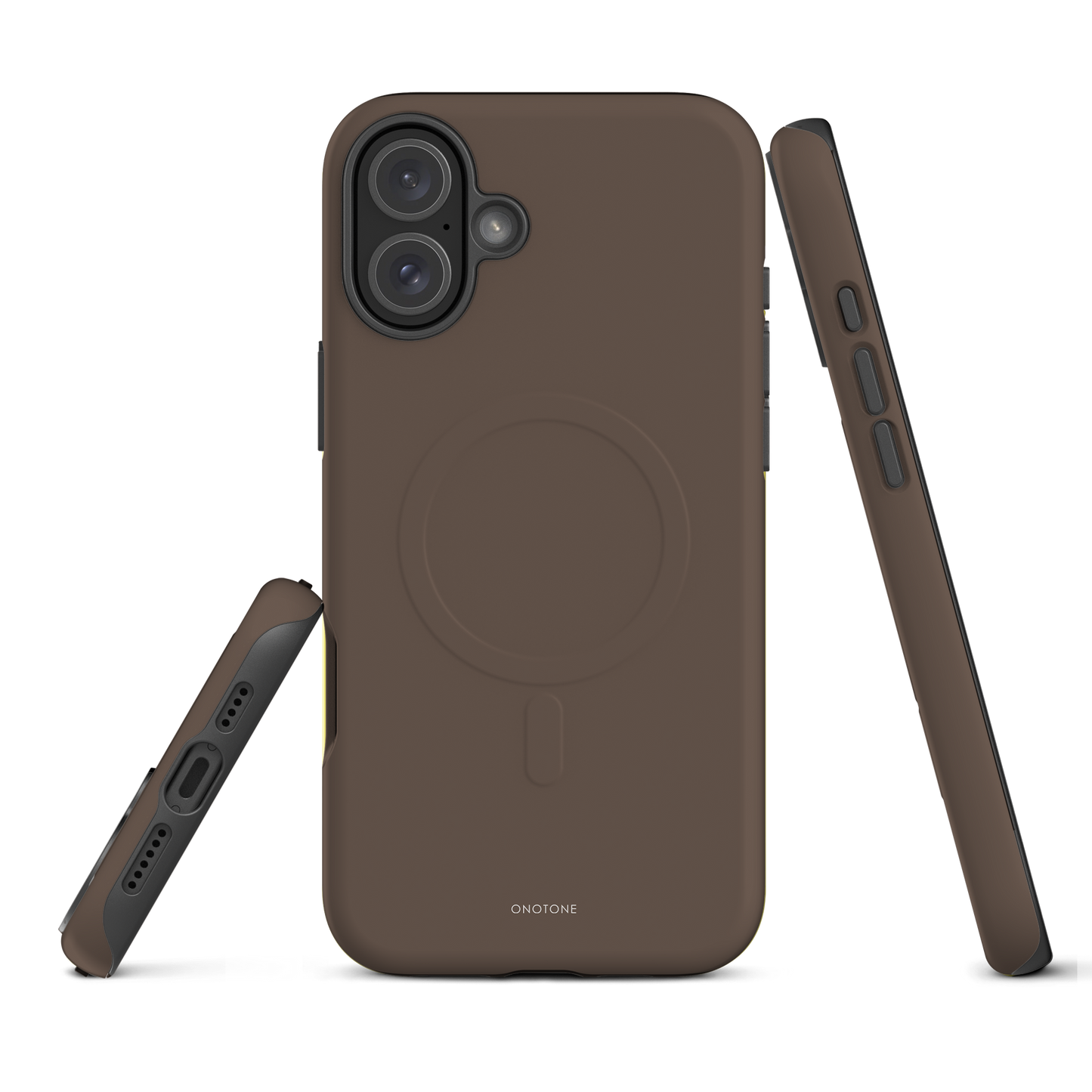 GRAY MINIMALIST IPHONE® CASE - PANTONE® CHOCOLATE CHIP
