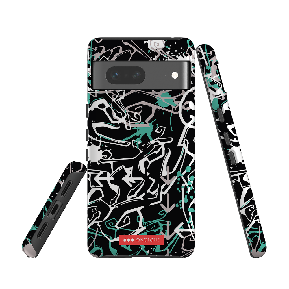 Pixel Case Graffiti Art - Durable Google Pixel cover with abstract street art design. Offers shock resistance and scratch protection.