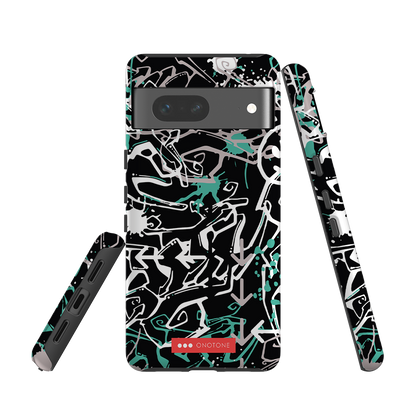 Pixel Case Graffiti Art - Durable Google Pixel cover with abstract street art design. Offers shock resistance and scratch protection.
