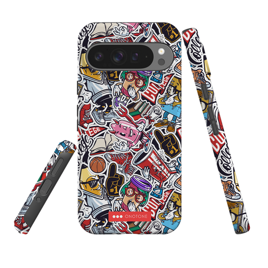 Google Pixel Case - Graffiti Art with vibrant street-style graphics and impact absorption design. Dual-layer protection with raised screen bevel.