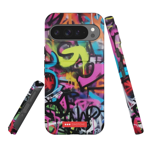 Google Pixel Case - Graffiti Art | Durable Dual-Layer with vibrant street-style graffiti design and shock-resistant protection.