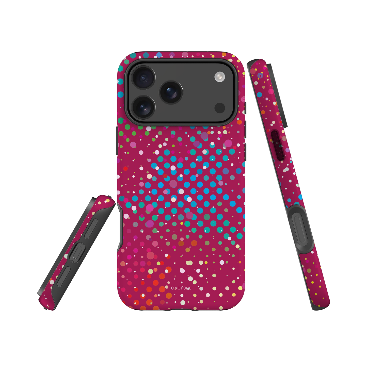 Deep Bold Mulberry Polka Dot iPhone 17 Pro (MagSafe) Case