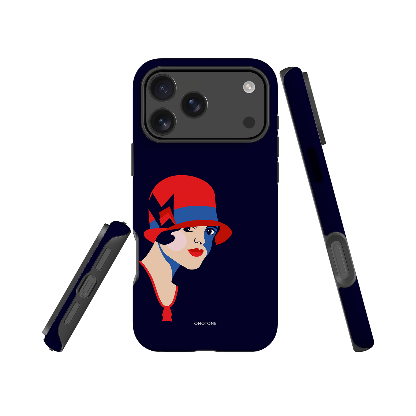 Dual Layer dark blue modern iPhone® Case ( MD-3521)