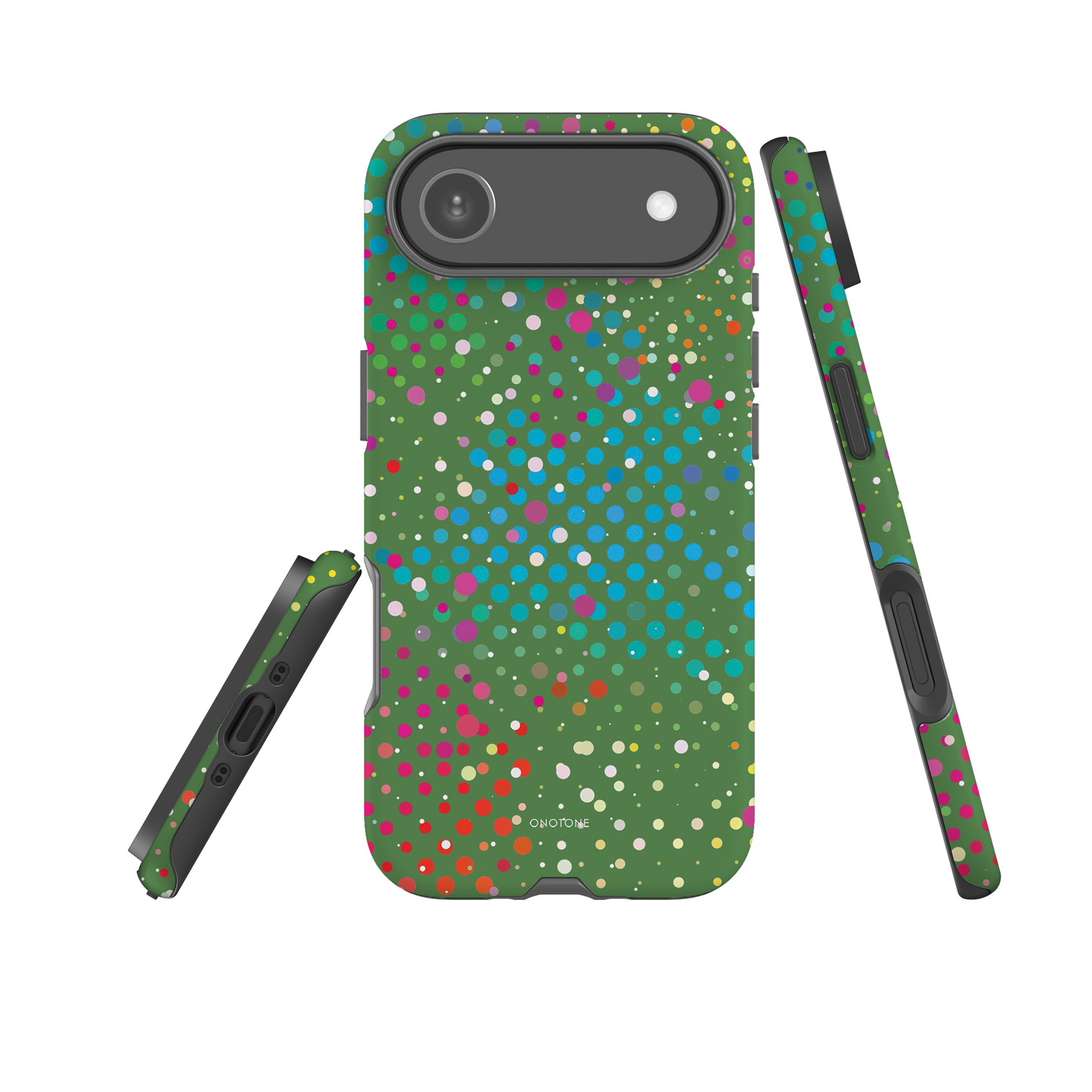 Forest Green Polka Dot iPhone 17 Pro (MagSafe) Case