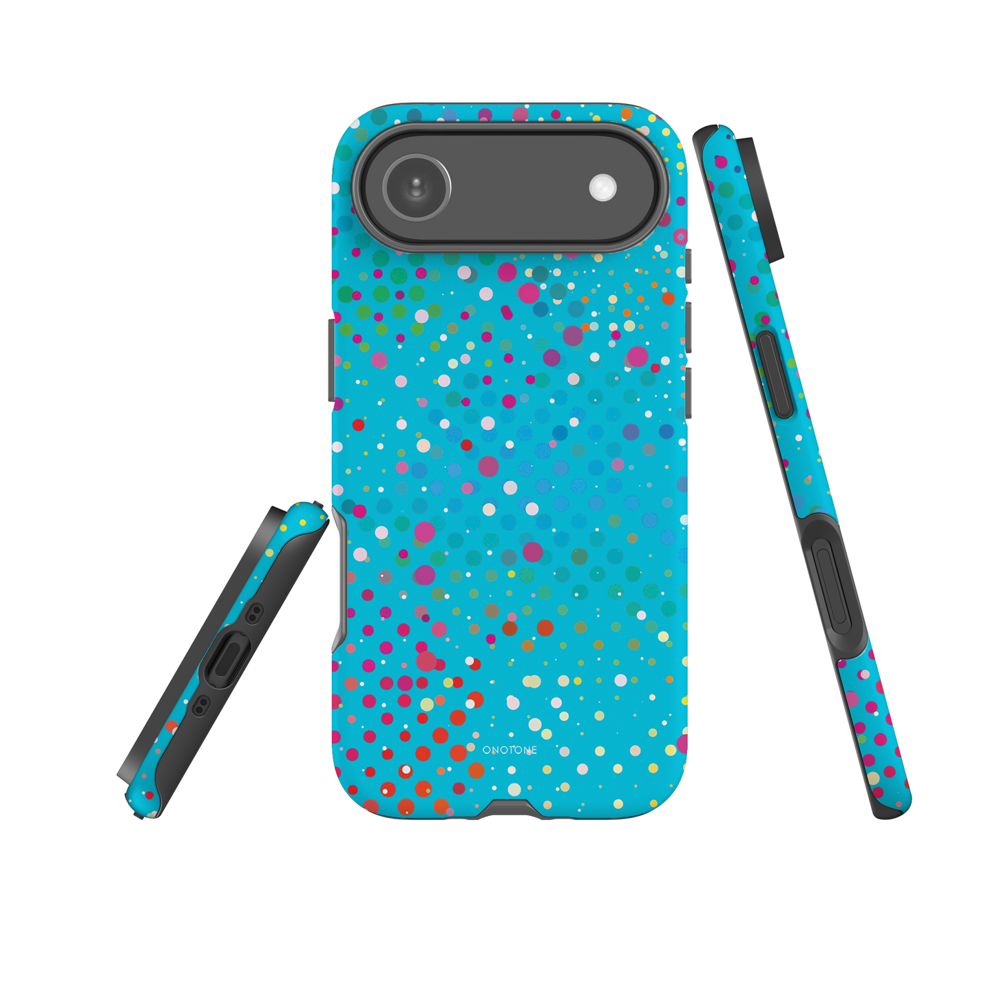 Turquoise Blue Polka Dot iPhone 17 Pro (MagSafe) Case
