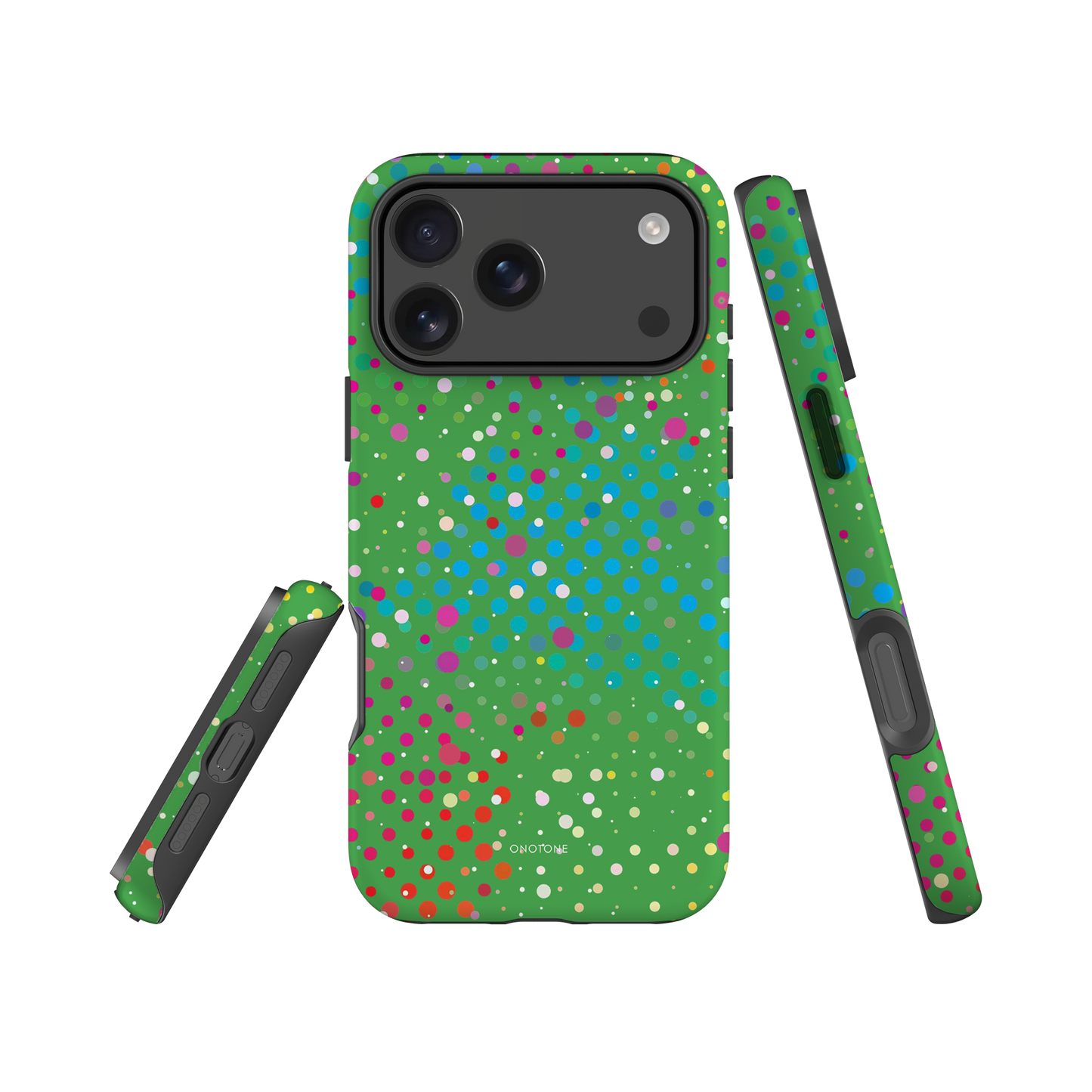 Dark Pastel Green Polka Dot iPhone 17 (MagSafe) Case