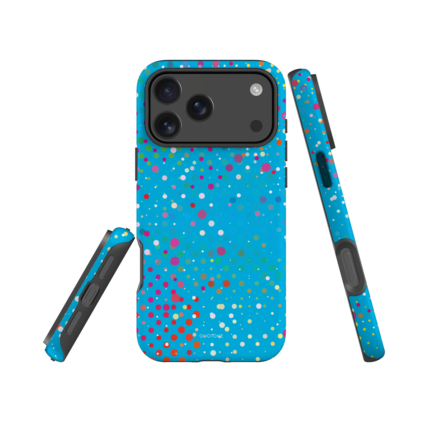 Deep Sky Blue Polka Dot iPhone 17 Pro (MagSafe) Case