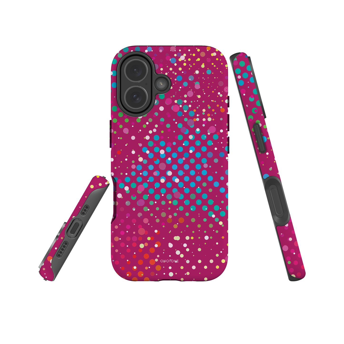 Burgundy Red Polka Dot iPhone 17 (MagSafe) Case