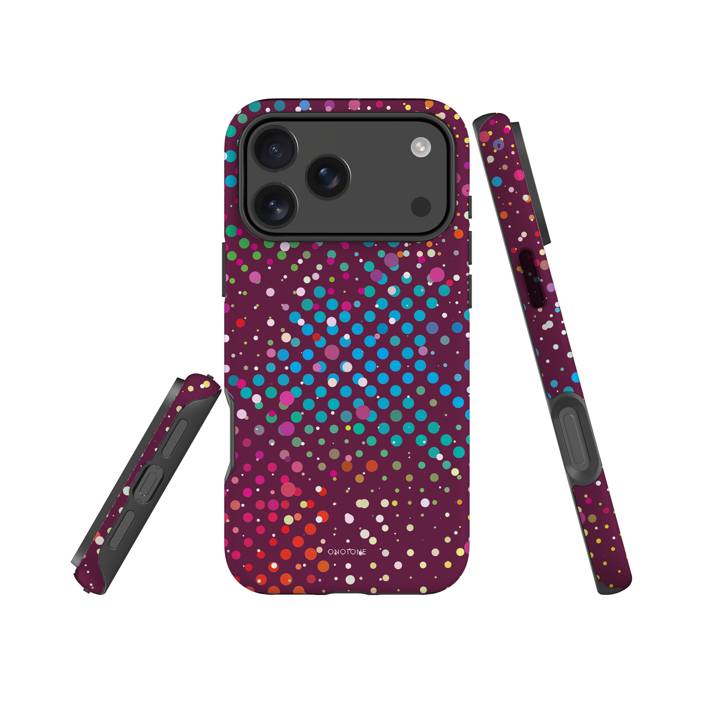Dark Plun Polka Dot iPhone 17 Pro (MagSafe) Case