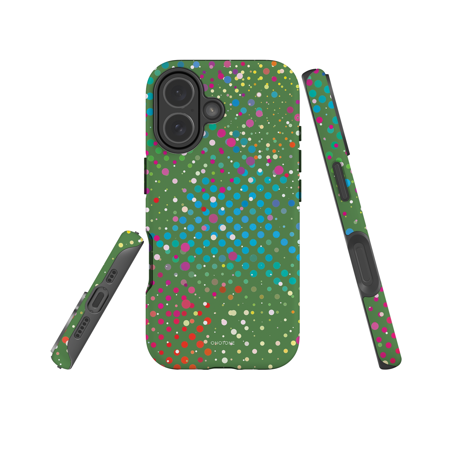 Forest Green Polka Dot iPhone 17 (MagSafe) Case