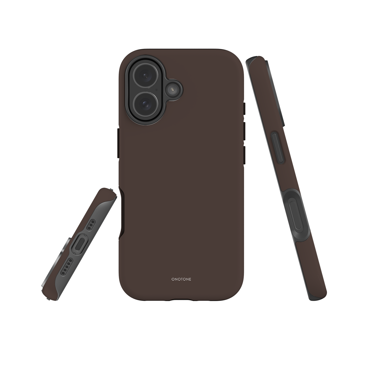 GRAY MINIMALIST IPHONE® CASE - PANTONE® CHOCOLATE BROWN
