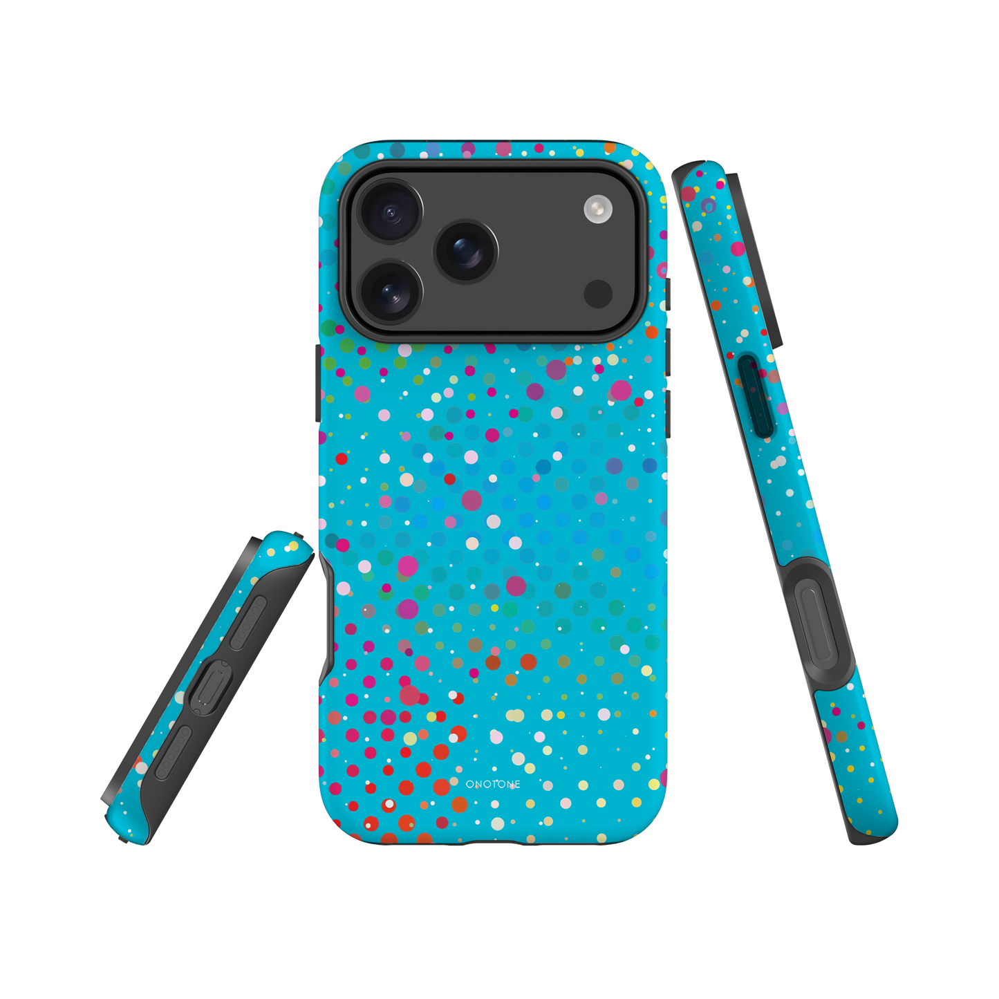 Turquoise Blue Polka Dot iPhone 17 Pro (MagSafe) Case