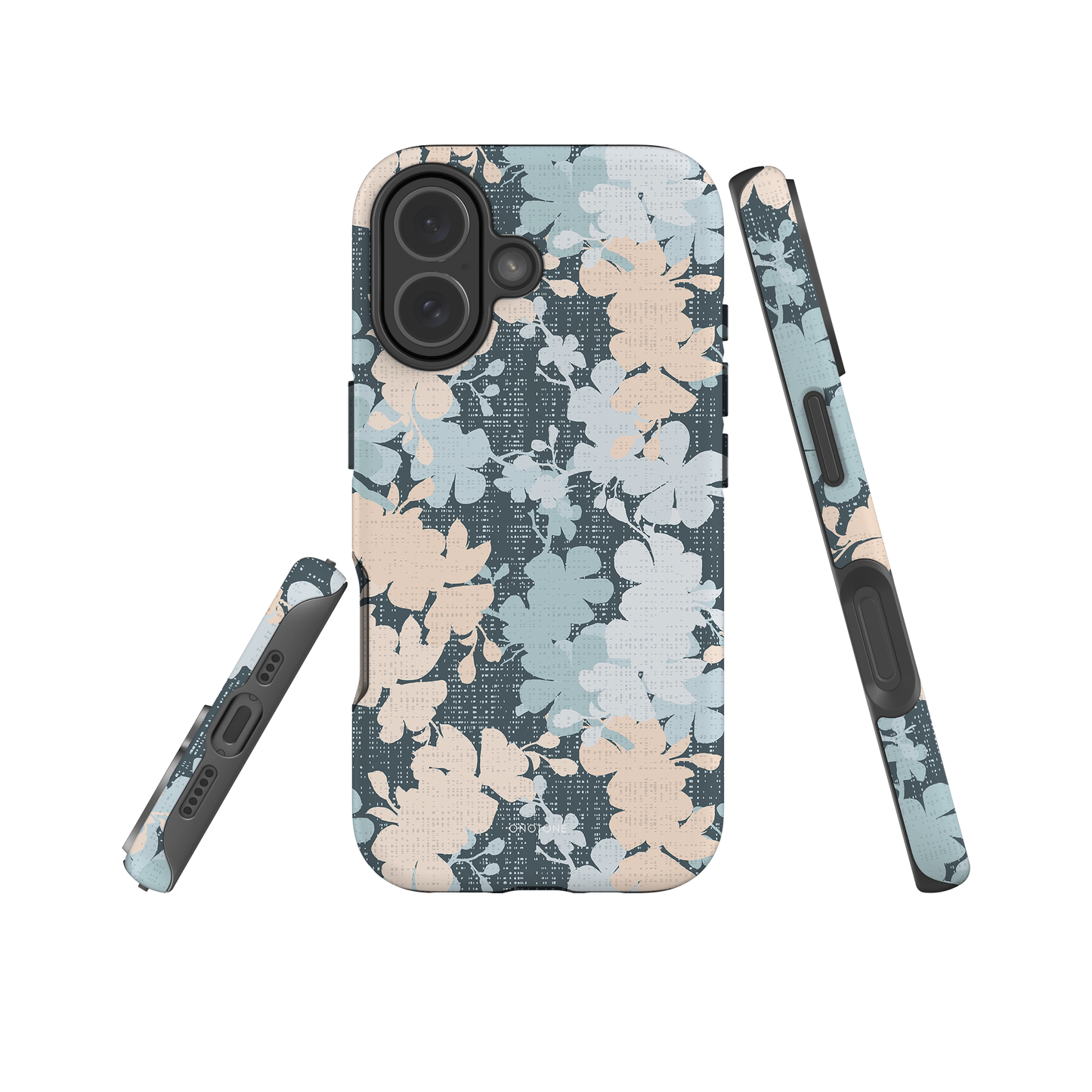 Japanese design indigo iPhone® Case with sakura flower patterns (IND-020)